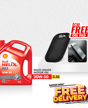 Shell Helix HX3 20W-50 3.5L with (Free Dashboard Gel Pad) and (Free Delivery)